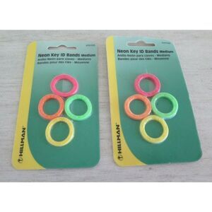 Hillman 701320 Neon Key ID Bands, Medium 4 Pack